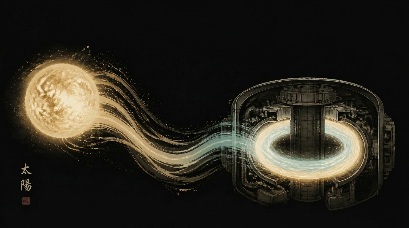 The Sun transitioning into a tokamak fusion reactor
