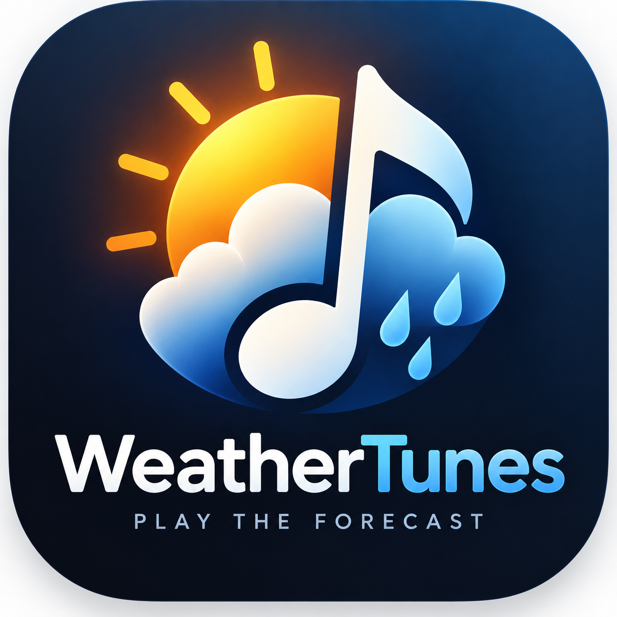 WeatherTunes — Play the Forecast logo
